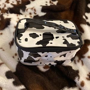 NEVER USED  Cow print make up bag